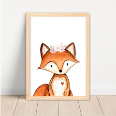 KIT 3 QUADROS ANIMAIS DO BOSQUE MENINA - comprar online