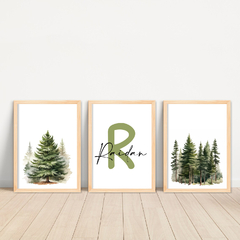 KIT 3 QUADROS FLORESTA - loja online