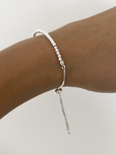 Pulsera ajustable de bolitas finas - comprar online