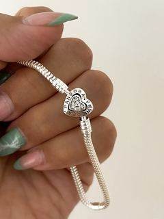 Pulsera cierre corazón y piedras - tienda online