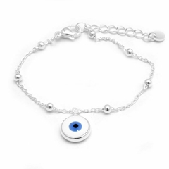 Pulsera bolitas y ojo redondo