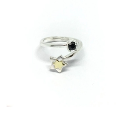 Anillo abierto estrella con cubic