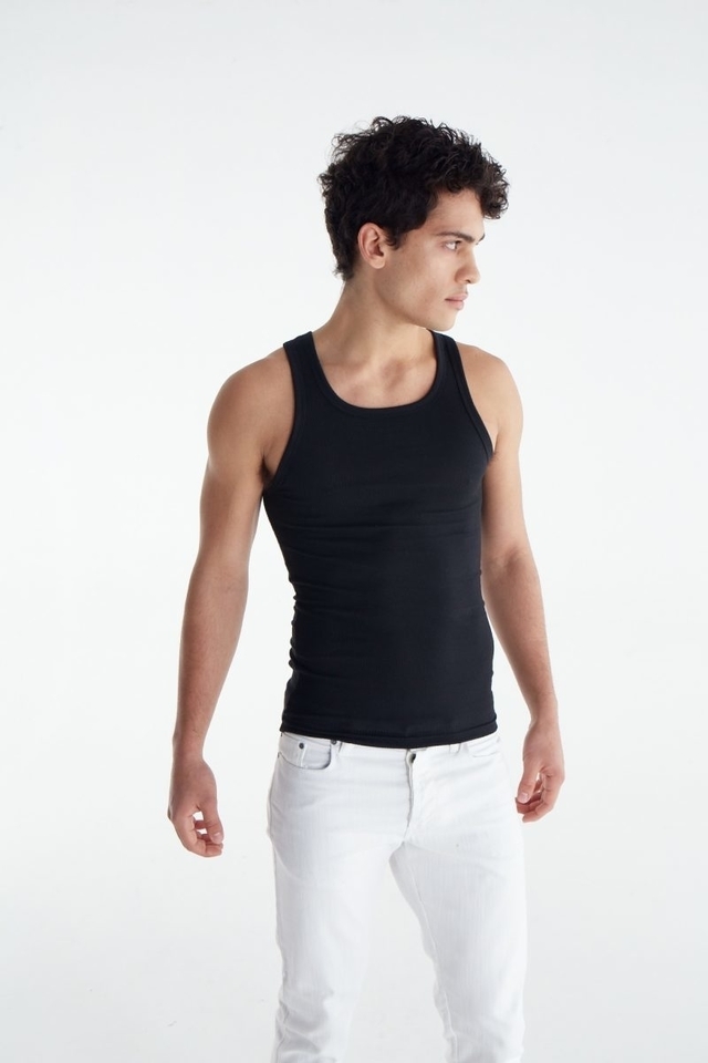Camiseta Musculosa Tres Ases Algodon Morley Elastizada Entallada Art