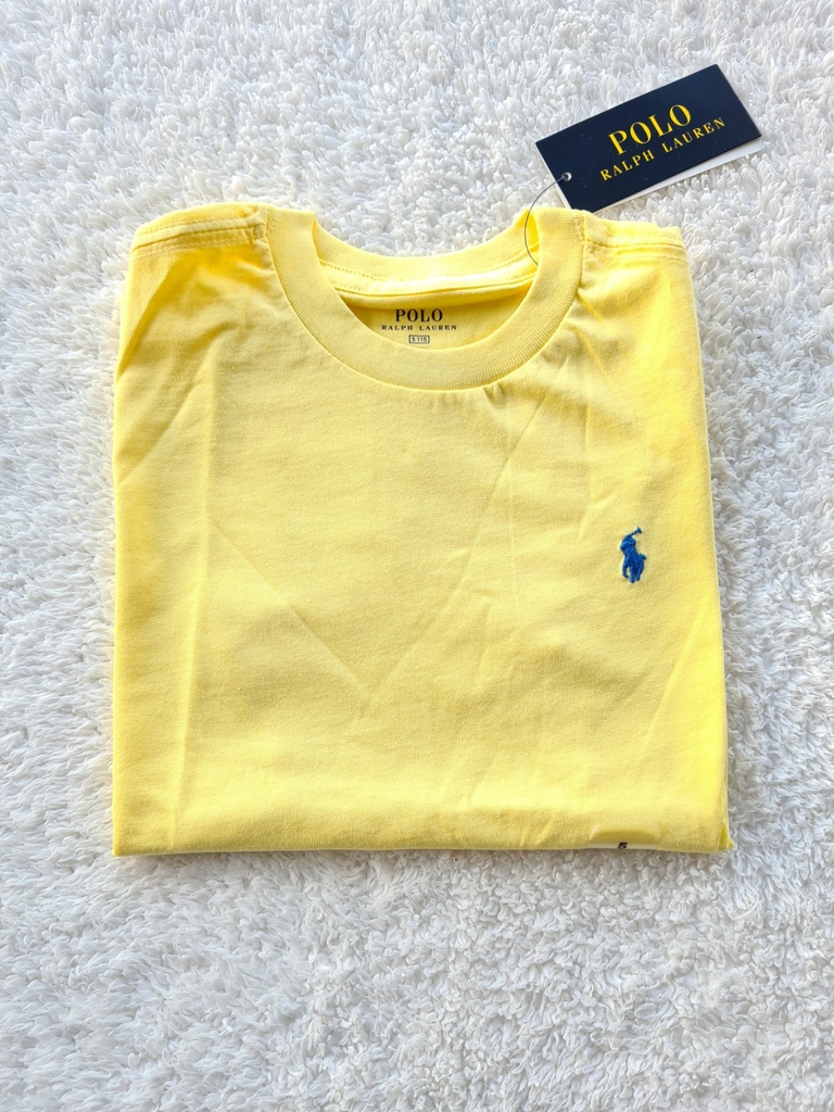 Camiseta básica Ralph Lauren Amarela - Babyimports