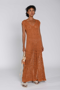 Dress Ocre fluido - loja online