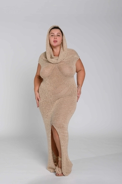 Dress Nude Capuz - Atelie Mão de Mãe