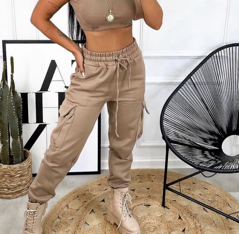 Calça cargo sale moletom