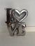 LETRERO LOVE 3 | letrero love de ceramica cromada en vertical con corazon - comprar online