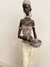 FIGURA EXCLUSIVA VANE | Africana parada con el cuerpo color negro con vestido nácar y vasija - comprar online