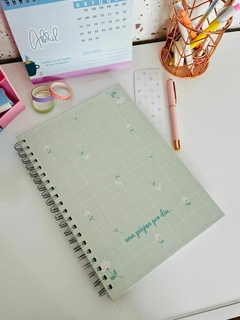 Caderno verde florzinha - comprar online