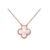 collar trebol rosado y blanco - comprar online