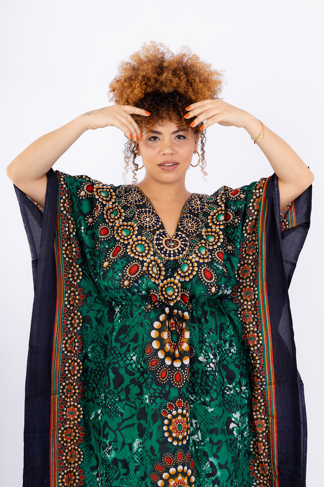 Vestido Kaftan Longa