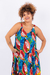 Vestido Trapézio Alegria Tropical Viscose Ajustável Linha Premium - comprar online