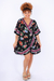 Vestido Transpassado Kimono Ajustável Floral Linha Premium - comprar online