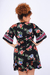 Vestido Transpassado Kimono Ajustável Floral Linha Premium - loja online