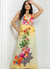 Vestido Indian Boho Longo Alça Fenda Estampa Étnica Flowers Linha Luxo