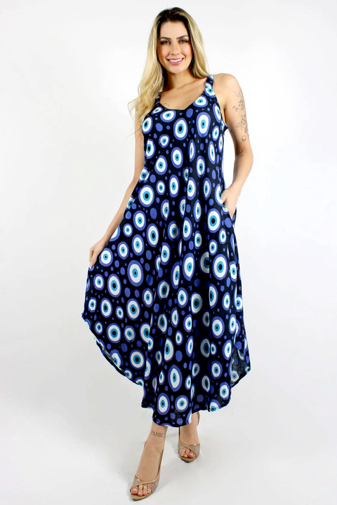 Vestido Trap zio Midi Balon Senhora Soltinho Viscose Qualidade