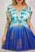 Vestido Maré Azul Curto Boho Tayday Linha Luxo - Indra Moda Indiana - Boho Chic e Estilo Étnico