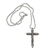 Colar crucifixo estilizado prateado - comprar online