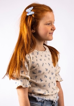 Imagem do PRESILHA DE CABELO INFANTIL BORBOLETA EM TECIDO LIBERTY LONDON