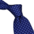 Gravata Extra Larga Azul Estampada Seda - comprar online