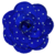 Broche Para Lapela Floral Azul com Detalhe Branco - comprar online