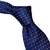 Gravata Tradicional Azul Estampada Seda - comprar online