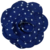 Broche Para Lapela Floral Azul Escuro com Detalhe Branco - comprar online