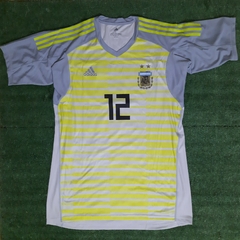 Camiseta arquero 2018 gris y amarillo AFA