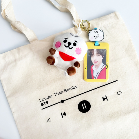 Tote Bag NOW PLAYING BTS (personalizá la canción)