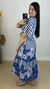 Vestido Luana Inspiração Farm Listrado/Floral Azul - Katrin Jessica