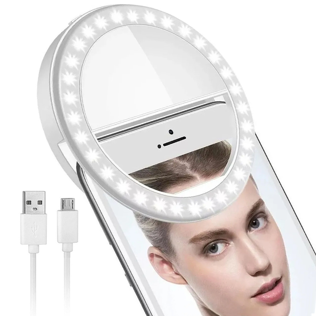 LUZ LED SELFIE ANILLO + SOPORTE CELULAR FOTO ARO LUZ MAQUILLAJE VIDEOS ZOOM  RS CELULARES