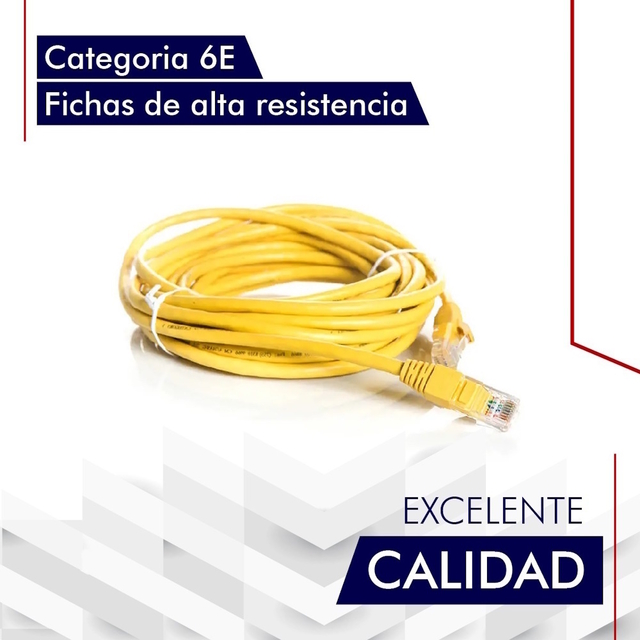 Cable De Red RJ45 CAT 6 Ethernet 3 Metros Internet PatchCord - MundoChip