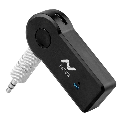 Receptor Bluetooth a Auxiliar Recargable Audio Aux Spotify Musica Auto con Bateria