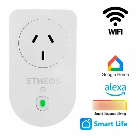 Enchufe Wifi Etheos 10a Smart Life Alexa Google Home Celular Color Blanco