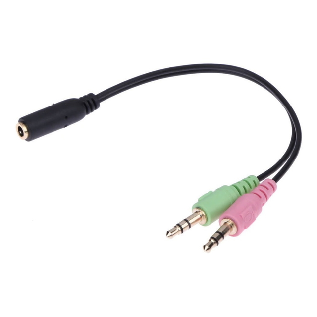 Cable Adaptador de Audio 3.5mm (h) a Microfono (m) +Auriculares (m) Plug  Divisor PS4 PC - MundoChip
