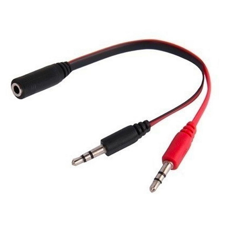 Cable Adaptador de Audio 3.5mm (h) a Microfono (m) +Auriculares (m) Plug Divisor PS4 PC