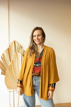 Kimono Cris ✦ Malha Amarela Mescla