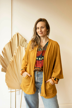 Kimono Cris ✦ Malha Amarela Mescla - comprar online