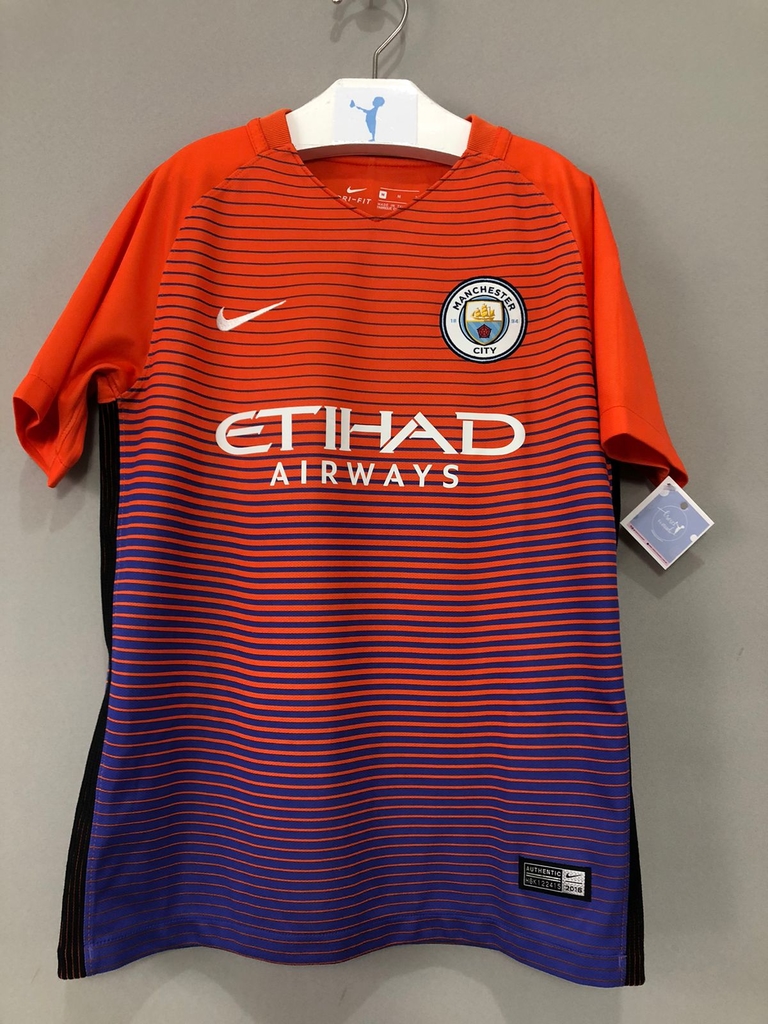 Camisa Nike Manchester City Laranja Infantil