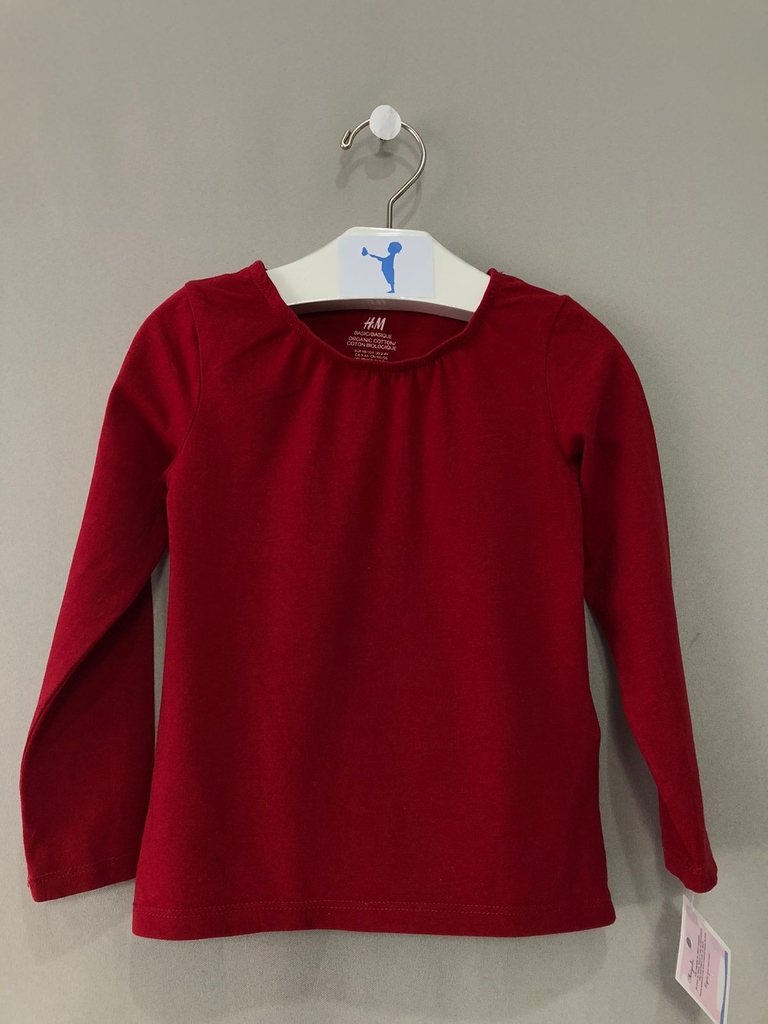 Camiseta H M Vermelho M L Infantil