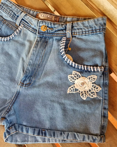 Shorts Jeans Bordado - Varal da Cris Moda Feminina 