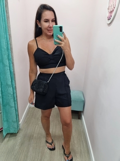 Conjunto Cropped + Shorts - Varal da Cris Moda Feminina 