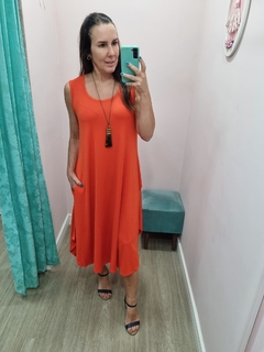 Vestido Saruel Alça Larga - Varal da Cris Moda Feminina 