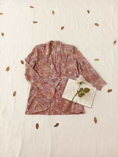 Camisa casaqueto vintage alongado rose - M/G