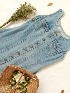 Vestido jeans vintage anos 90 azul de bot es M