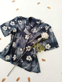 Camisa vintage azul floral - G - Themargare