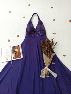 Vestido longo evasê roxo Mendry - PP - comprar online