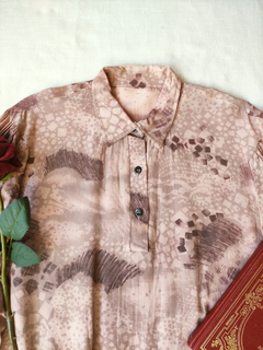 Blusa/camisa lilas e rose vintage - G - comprar online