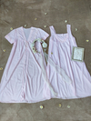 conjunto camisola + penhoar vintage rosa candy - P/M